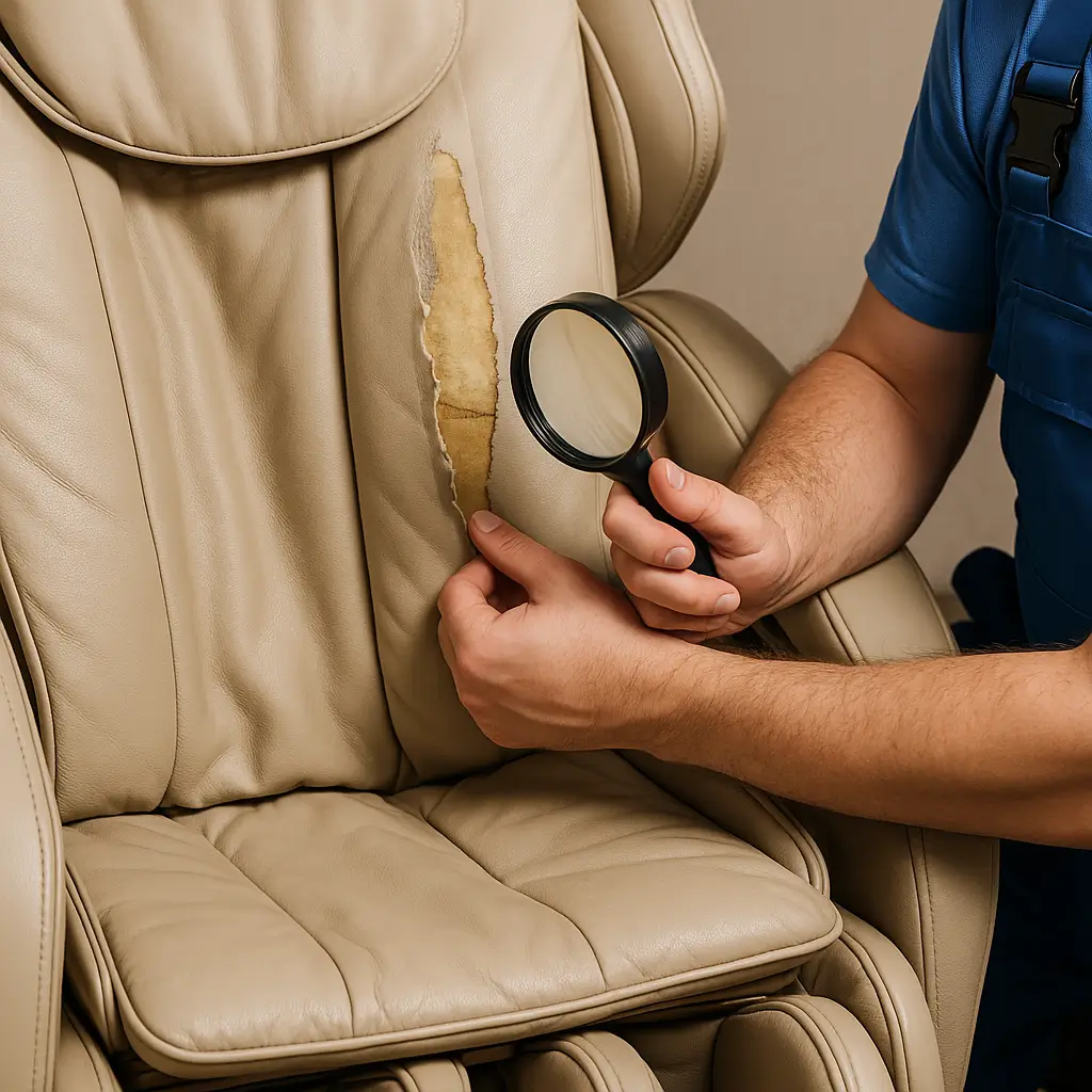Дефекты обивки кресла