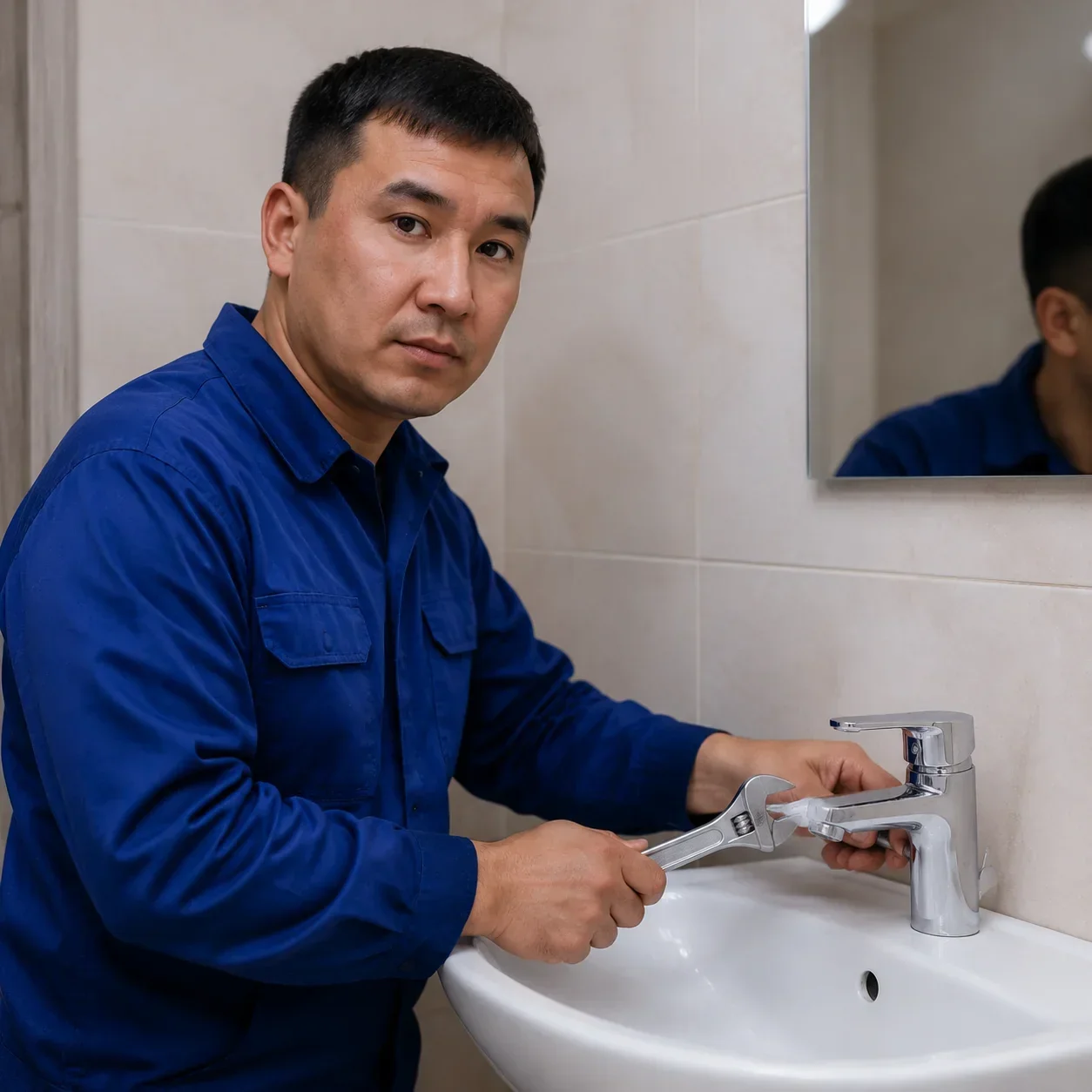 Установка смесителя